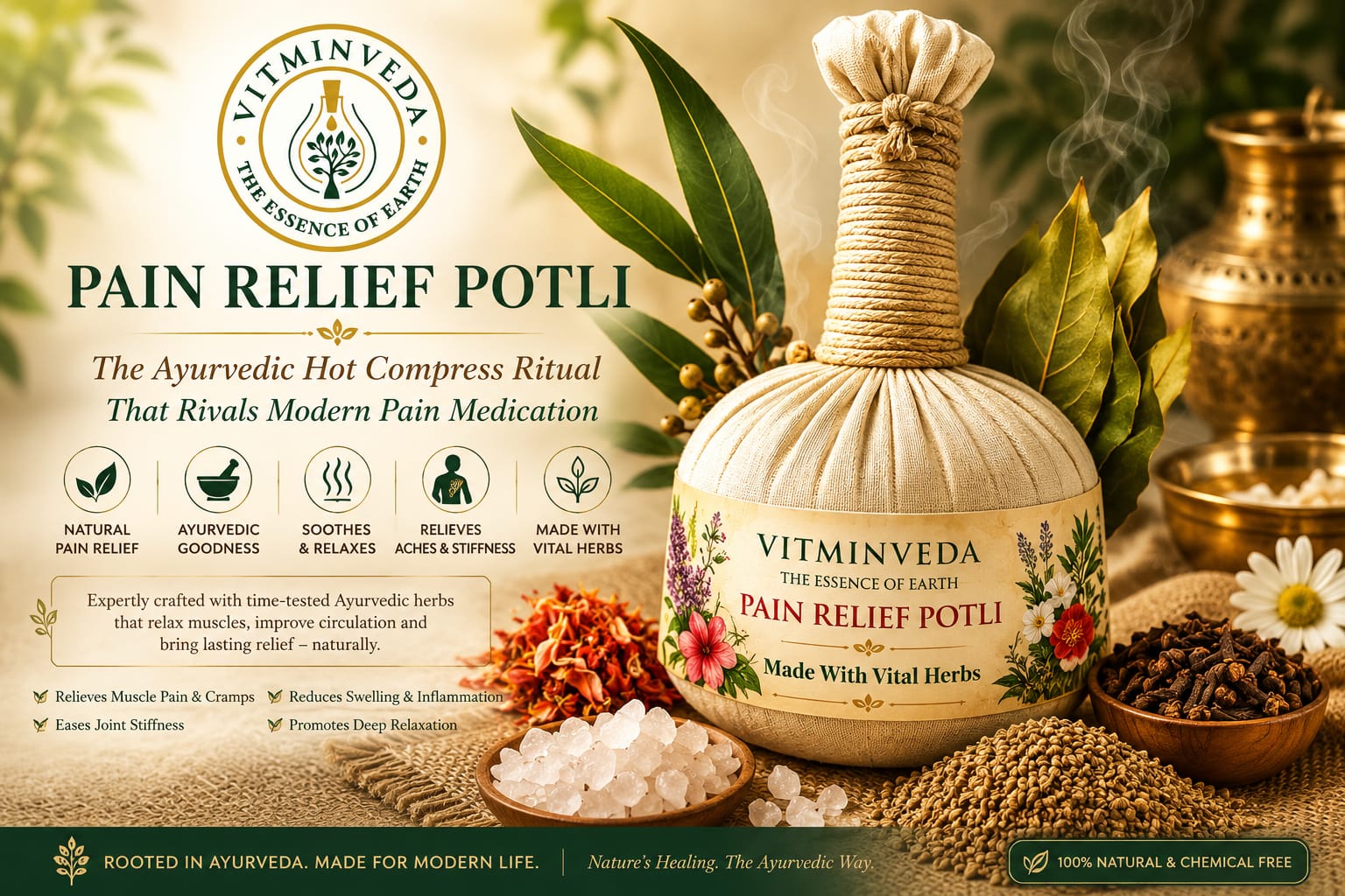 Pain Relief Potli - Natural Ayurvedic Skincare | VITMINVEDA