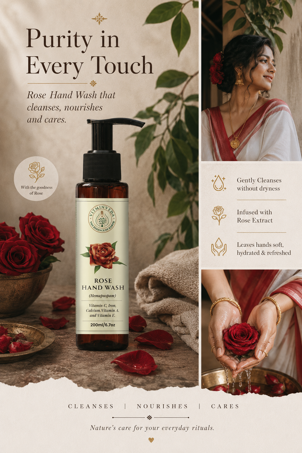 Rose Hand Wash - Gentle Floral Cleanse