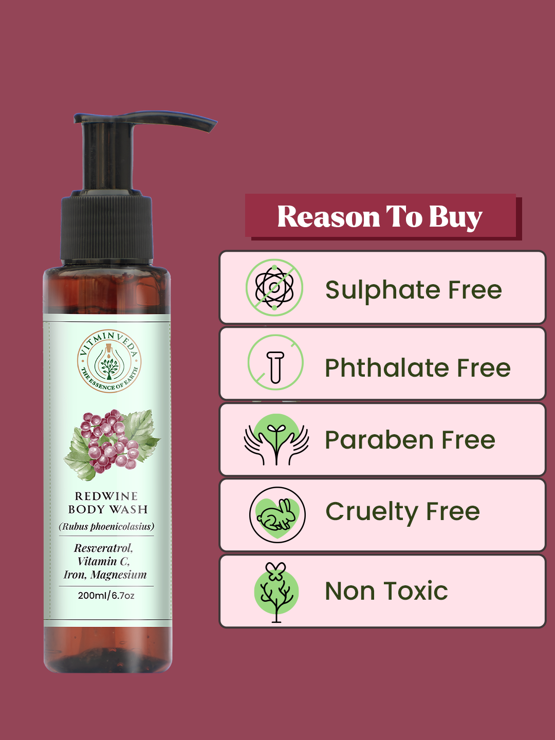 Red Wine Body Wash 200ml — View 4