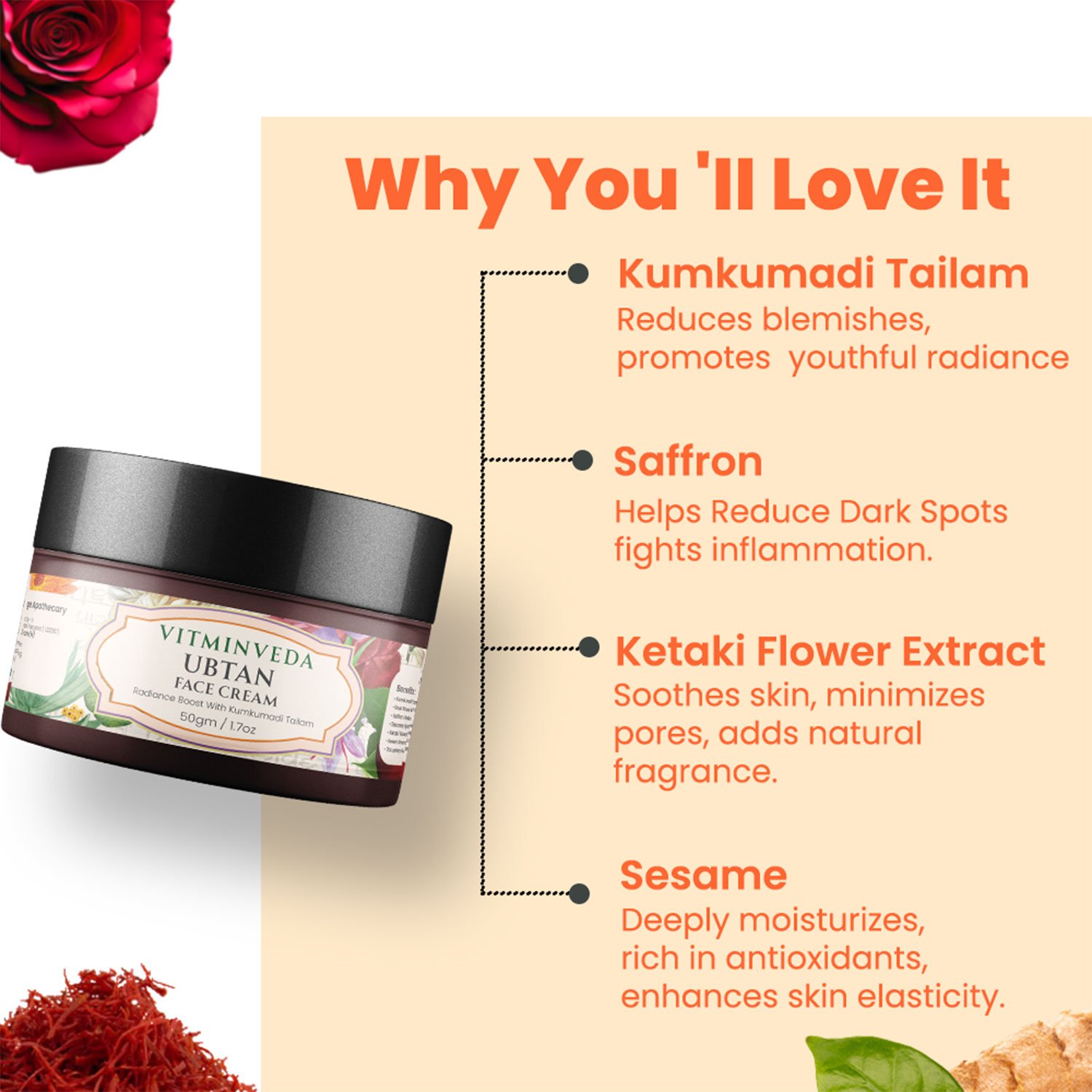 Ubtan Face Cream - 50g — View 1