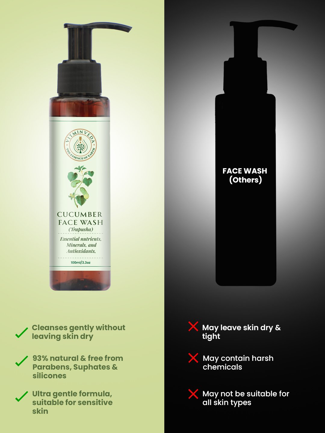 Natural Cucumber Face Wash 100ml — View 4