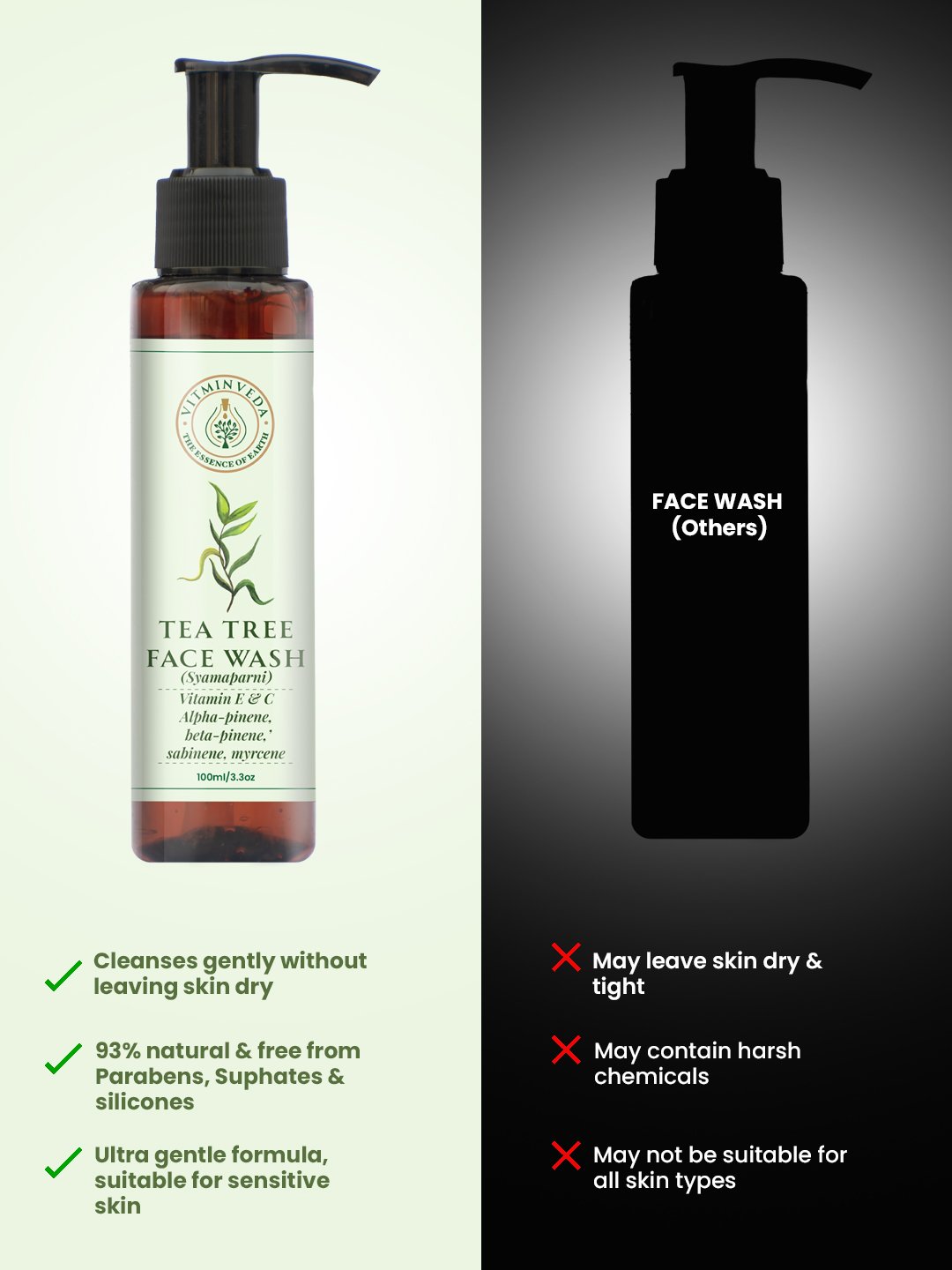Natural Tea Tree Face Wash 100ml — View 4