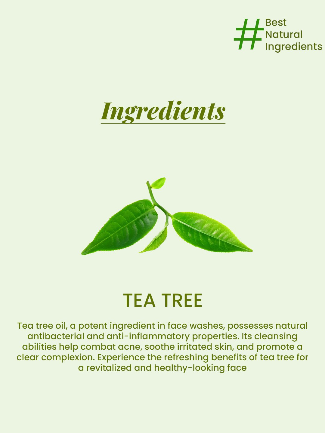 Natural Tea Tree Face Wash 100ml — View 5