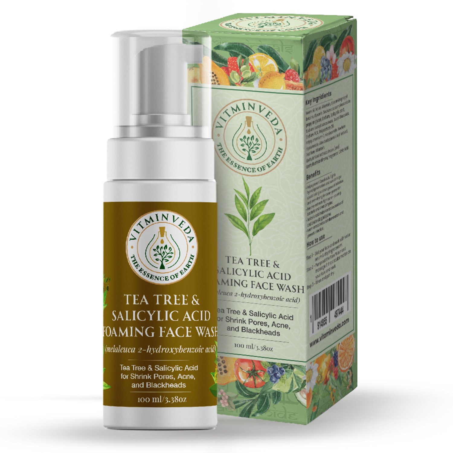 Tea Tree Salicylic Acid Foaming Face Wash - 100ml — View 6