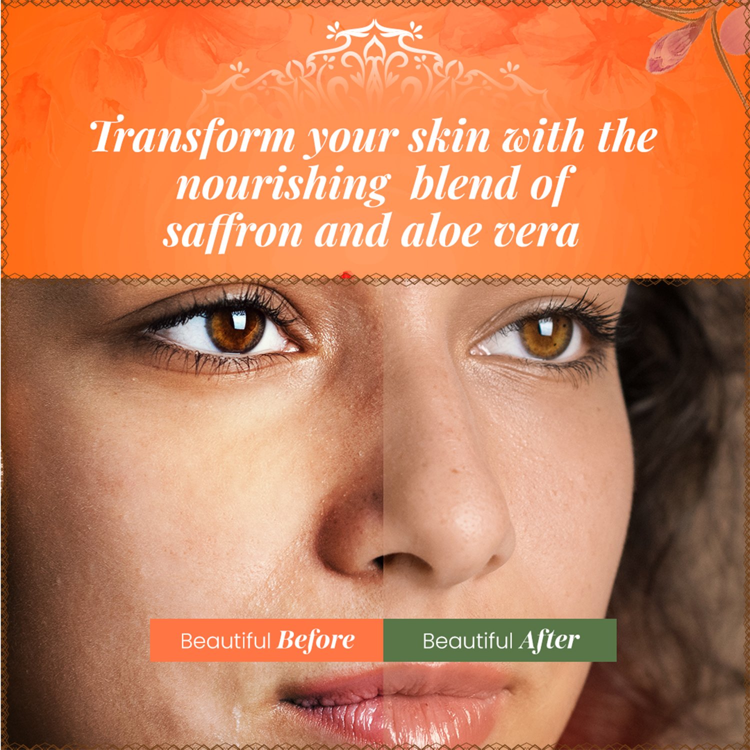 Aloe Vera Gel with Saffron - 100gm — View 3
