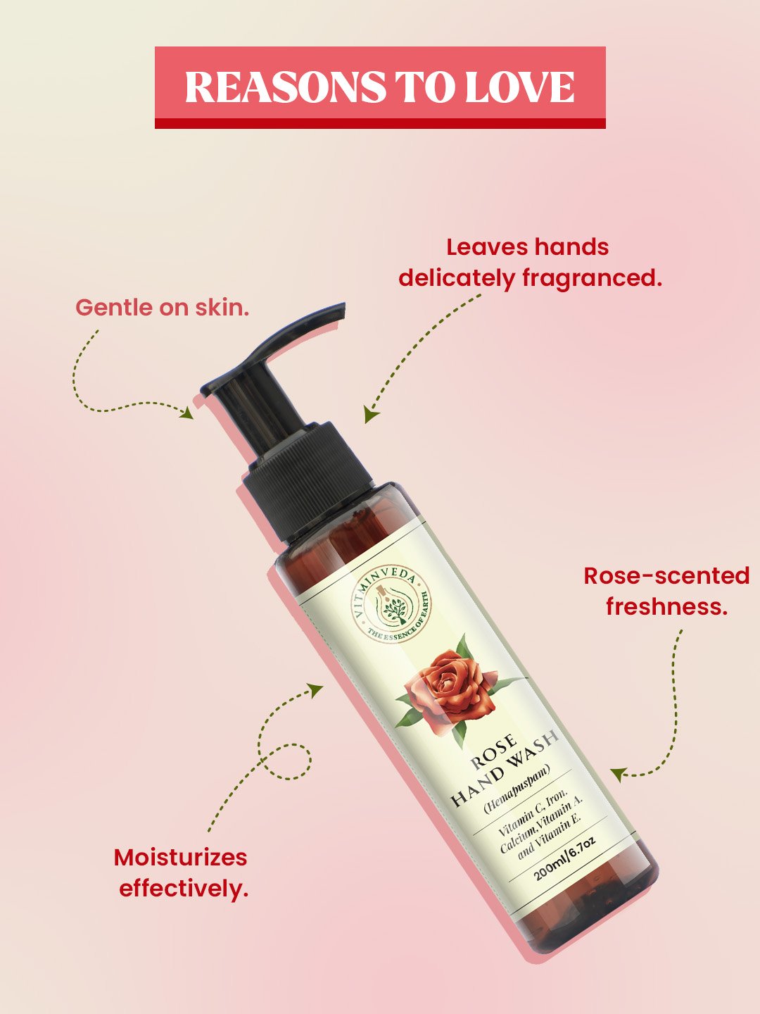 Rose Hand Wash 200ml — View 4