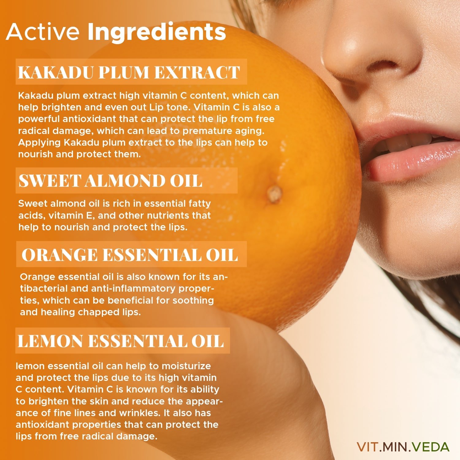 Orange Vitamin C Lip Balm - 8gm — View 3