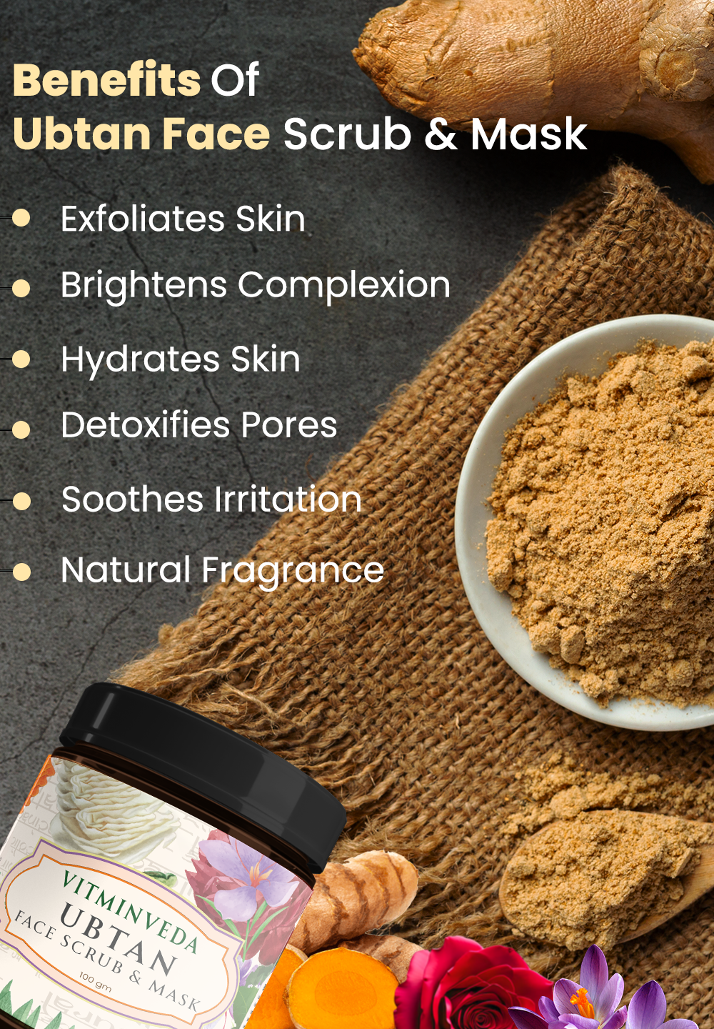 Ubtan Face Pack Scrub &amp;amp;amp; Mask — View 2