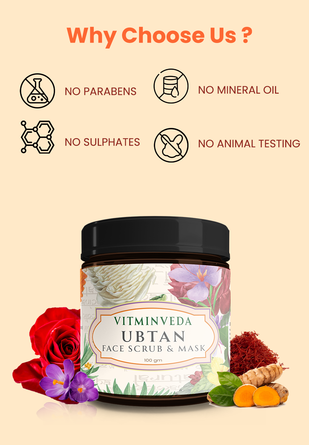Ubtan Face Pack Scrub &amp;amp;amp; Mask — View 3