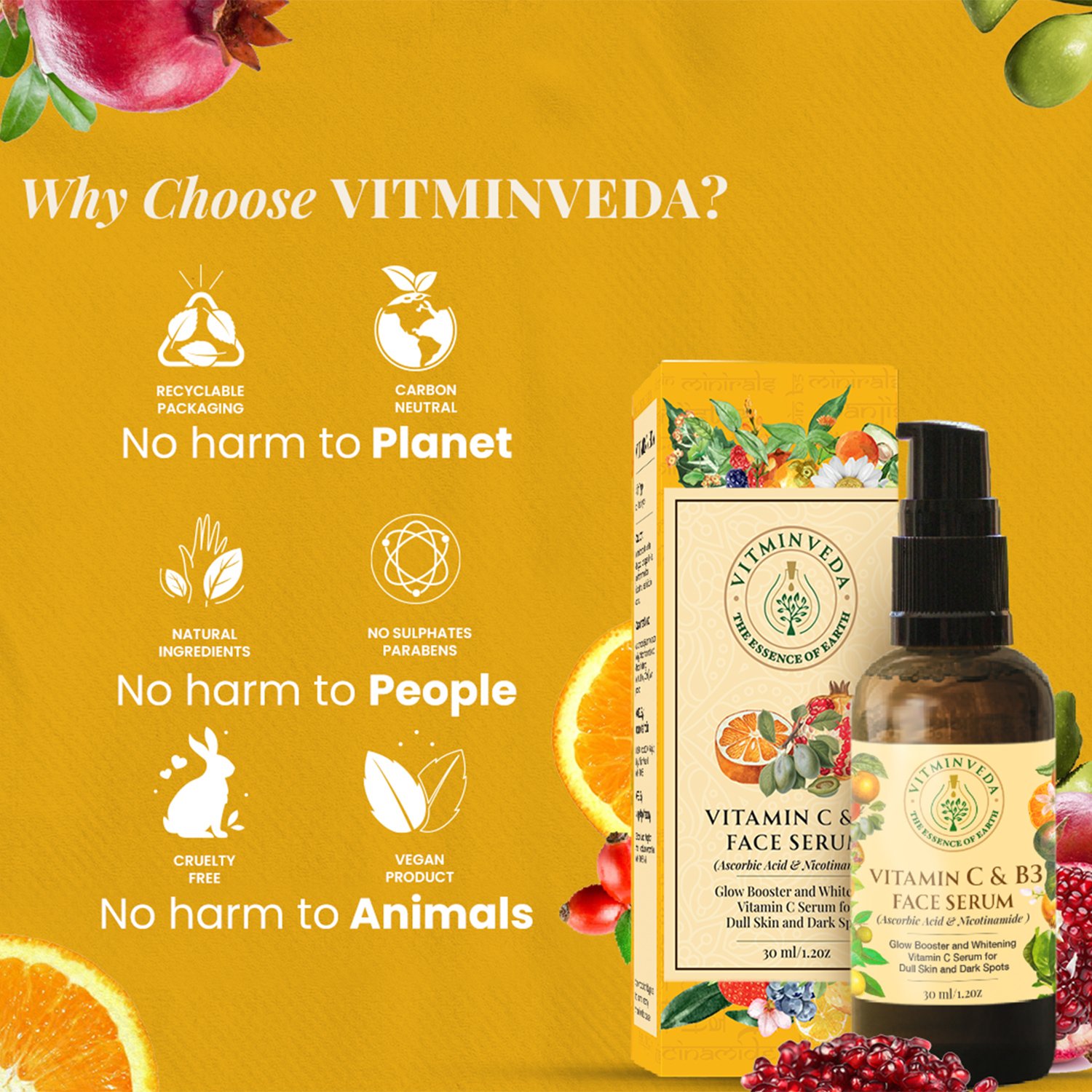 Vitamin C &amp;amp;amp; B3 Face Serum - 30ml — View 1