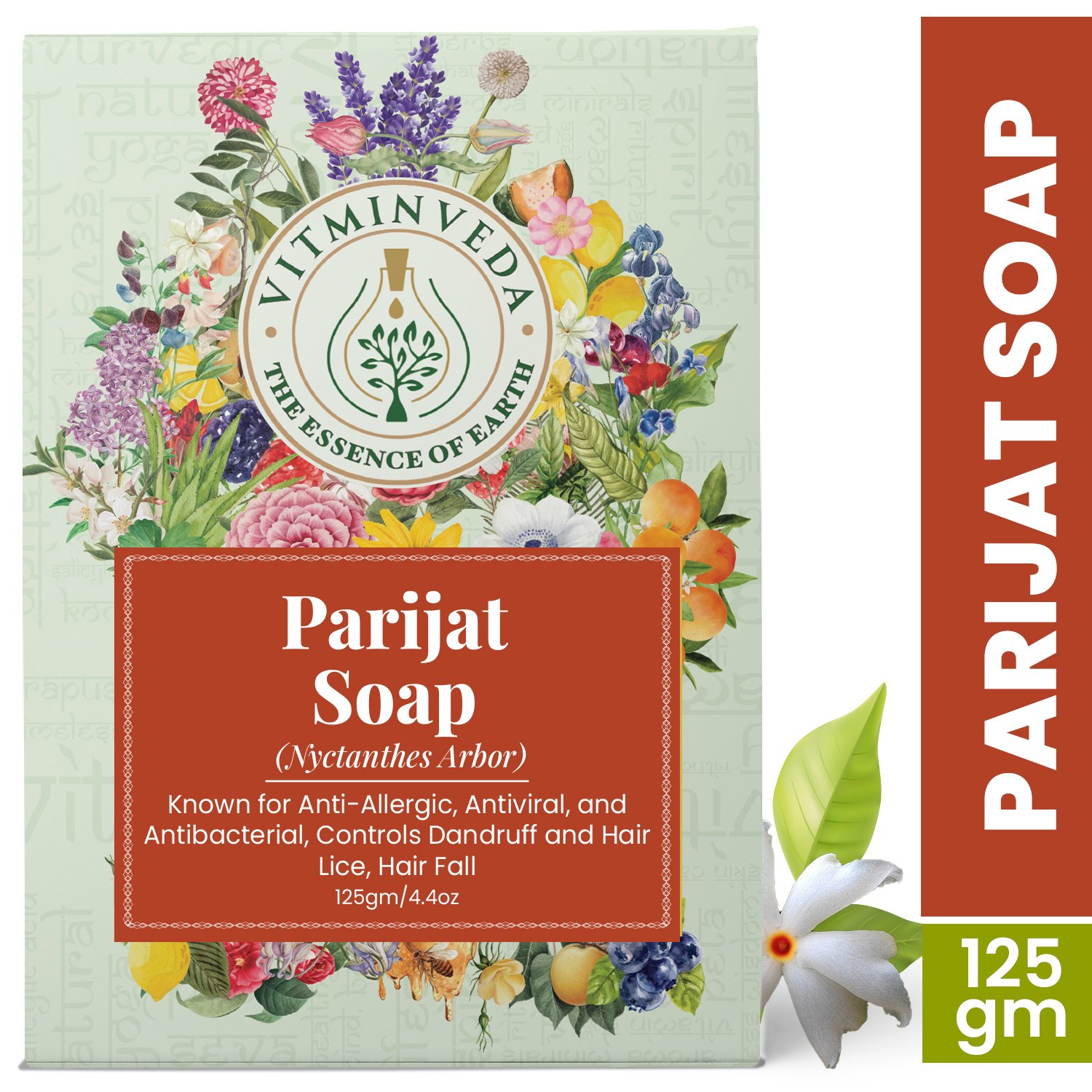 Parijat Herbal Soap Bar - 125gm — View 6