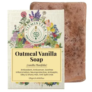 Vanilla Oatmeal Herbal Soap Bar - 125gm
