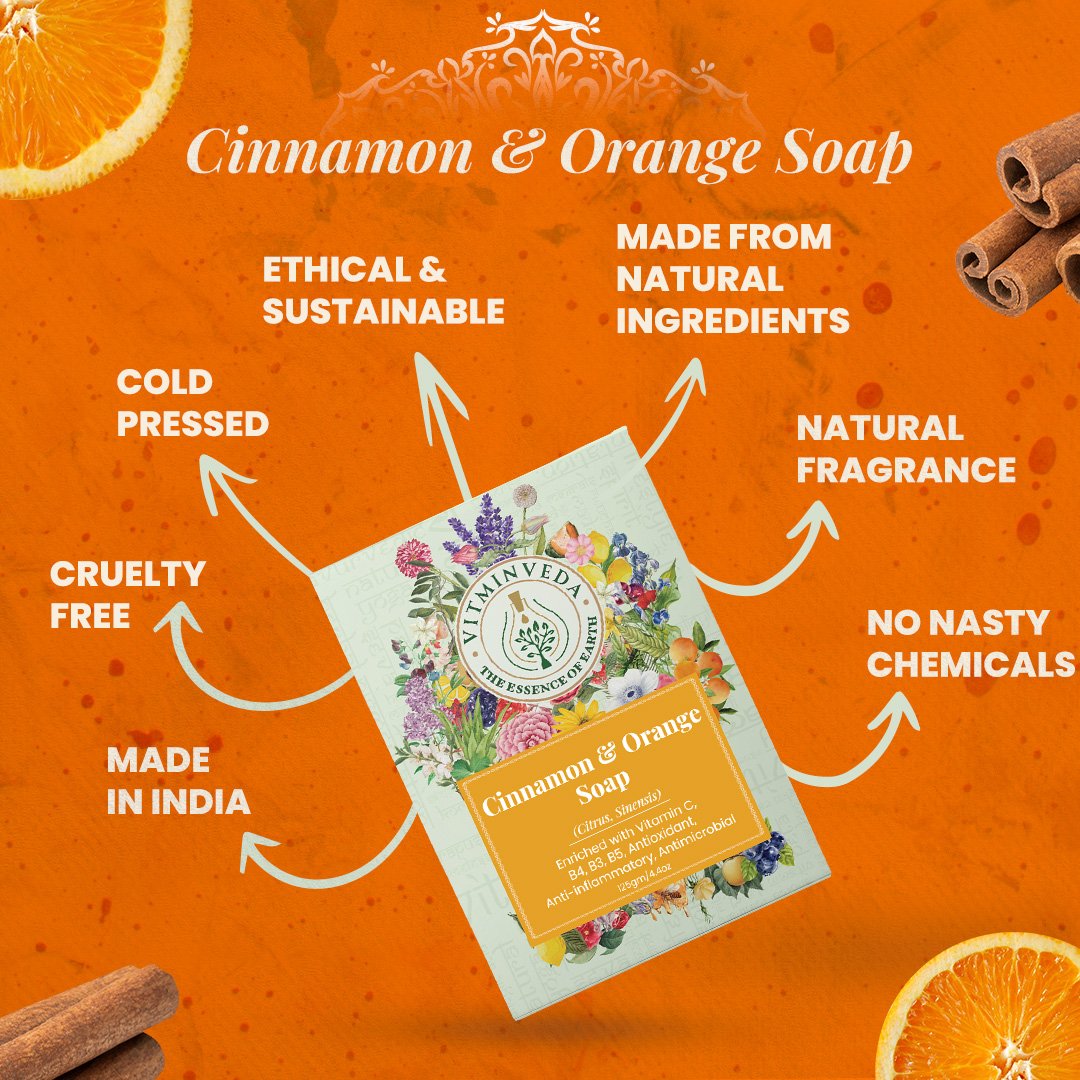 Natural Soap Combo Pack of 3 | Olive Oil, Rose Petals and Cinnamon Orange — View 3