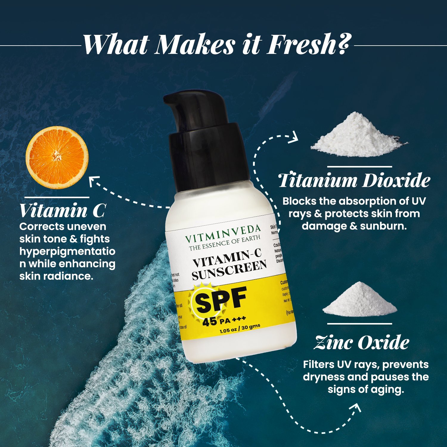 Vitamin C Sunscreen with SPF 45 PA+++ - 30ml — View 2